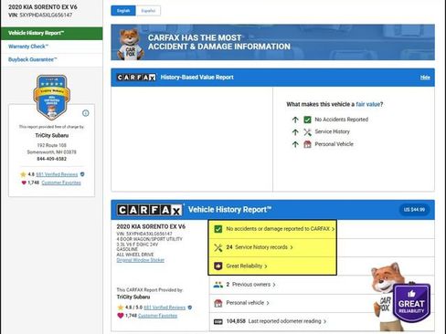 Used 2020 Kia Sorento EX image 12