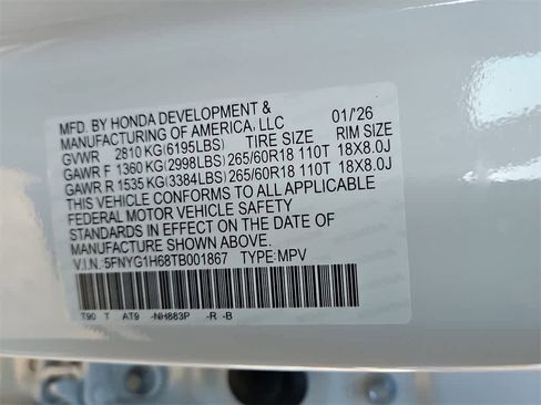 New 2026 Honda Pilot TrailSport image 18