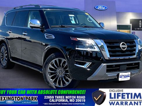 Used 2021 Nissan Armada Platinum w/ Captain's Chairs Package AWD/4WD image 1