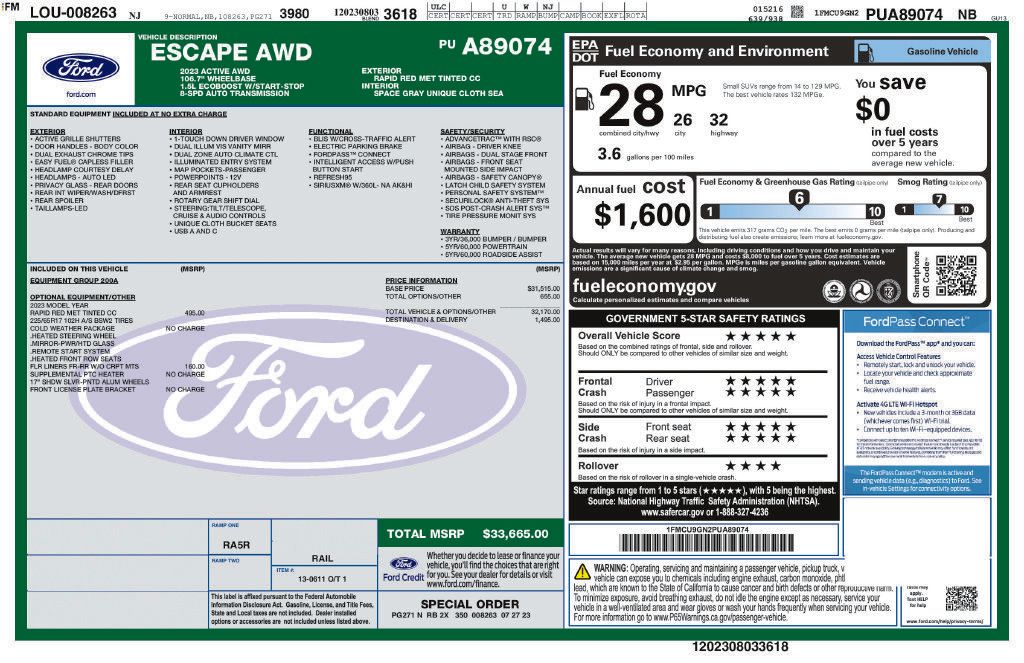 Used 2023 Ford Escape Active AWD/4WD image 19