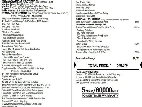 Used 2023 Jeep Wrangler Rubicon w/ Safety Group AWD/4WD image 2