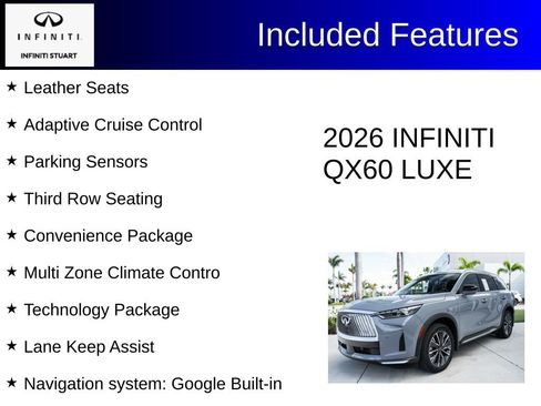 Certified 2026 INFINITI QX60 Luxe w/ Cargo Package image 4