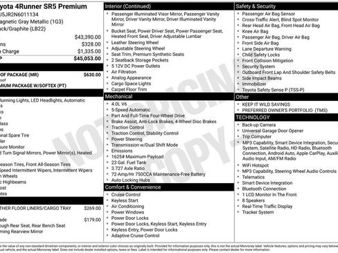 Used 2022 Toyota 4Runner SR5 Premium w/ Moonroof Package AWD/4WD image 11
