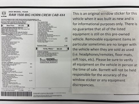 Certified 2025 RAM 1500 Big Horn AWD/4WD image 2