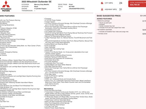 Used 2023 Mitsubishi Outlander SE FWD image 3