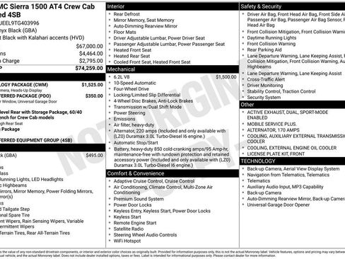 New 2026 GMC Sierra 1500 AT4 w/ Technology Package AWD/4WD image 16