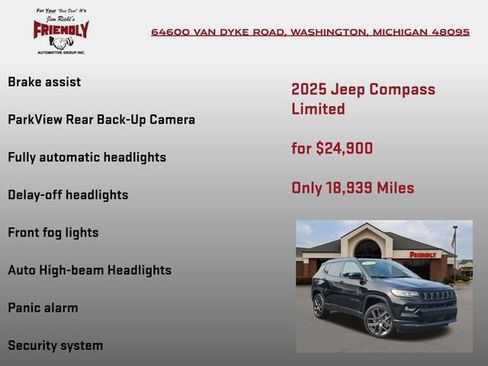 Used 2025 Jeep Compass Limited w/ Sun & Sound Group AWD/4WD image 30