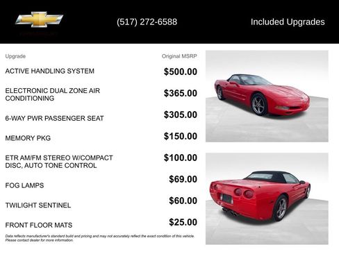 Used 1999 Chevrolet Corvette Convertible w/ Memory Pkg image 5