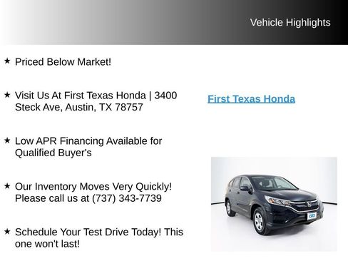 Used 2015 Honda CR-V LX image 9
