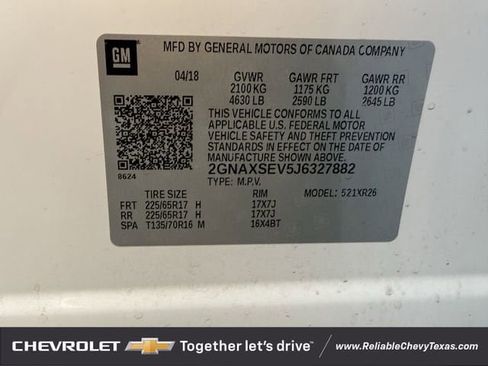 Used 2018 Chevrolet Equinox LT AWD/4WD image 10