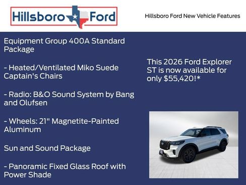 New 2026 Ford Explorer ST w/ Sun And Sound Package AWD/4WD image 6