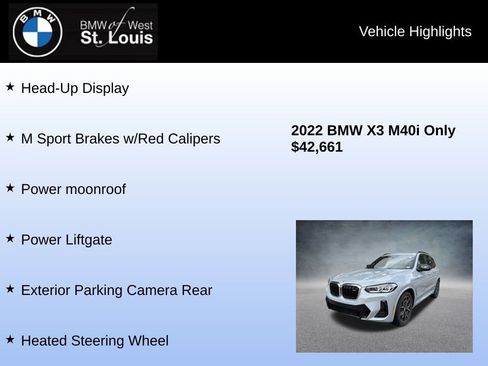 Used 2022 BMW X3 M40i w/ Premium Package image 16