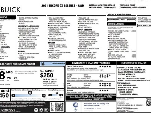 Used 2021 Buick Encore GX Essence w/ Advanced Technology Package AWD/4WD image 5