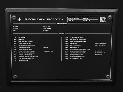 Certified 2022 Ferrari 296 GTB in Nero DS image 60