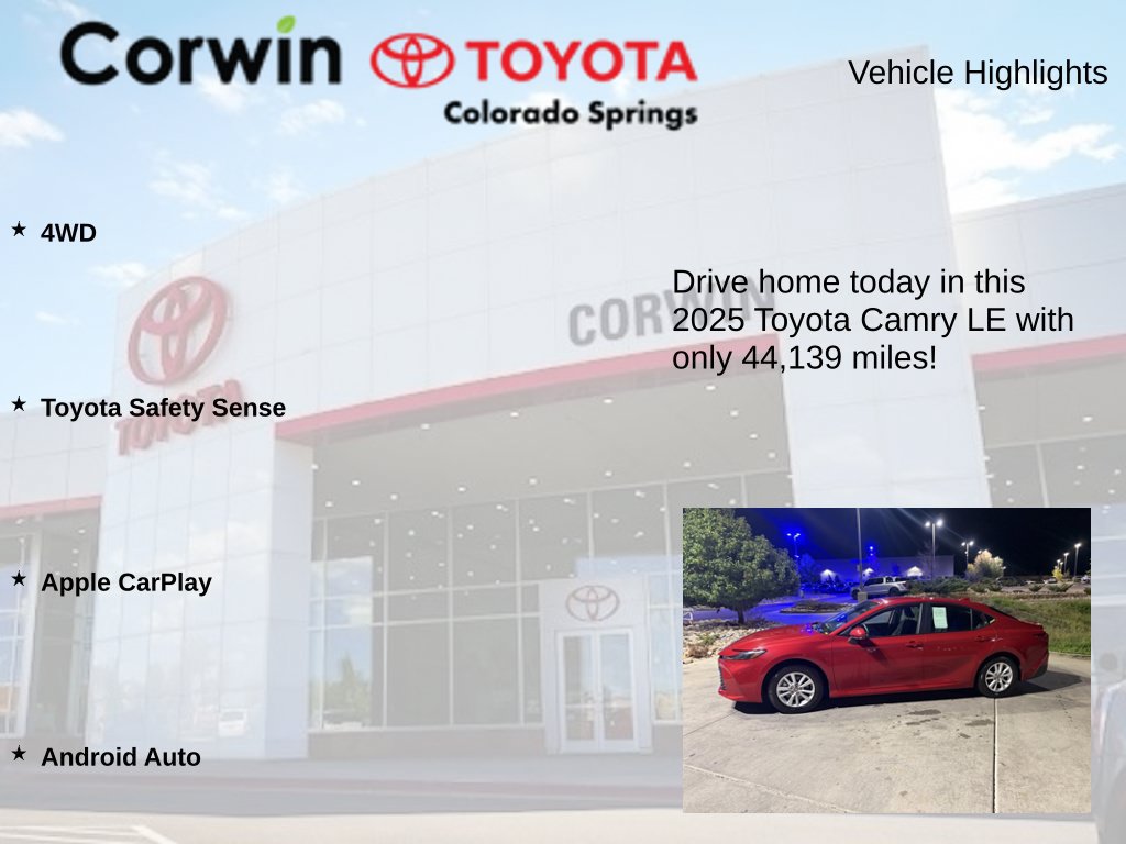 Used 2025 Toyota Camry LE AWD/4WD image 6
