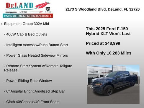 Used 2025 Ford F150 XLT w/ Equipment Group 302A MID AWD/4WD image 3