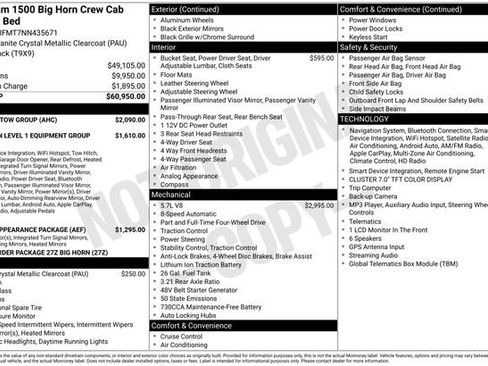 Used 2022 RAM 1500 Big Horn w/ Trailer Tow Group AWD/4WD image 13