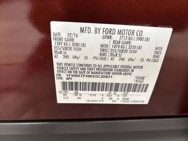 Used 2016 Ford Explorer Limited w/ Class II Trailer Tow Package FWD image 25