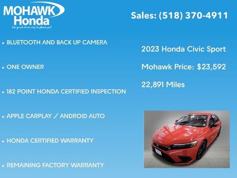 Certified 2023 Honda Civic Sport image 8