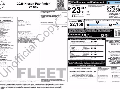 Used 2026 Nissan Pathfinder SV AWD/4WD image 5