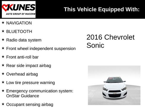 Used 2016 Chevrolet Sonic LS FWD image 3