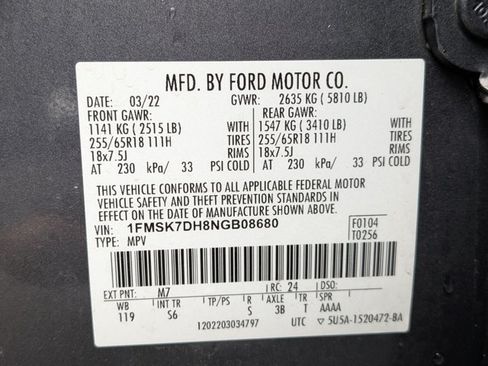 Used 2022 Ford Explorer XLT w/ Equipment Group 202A RWD image 20