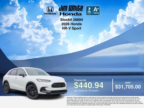 New 2026 Honda HR-V Sport image 7