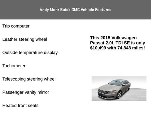 Used 2015 Volkswagen Passat TDI SE image 8