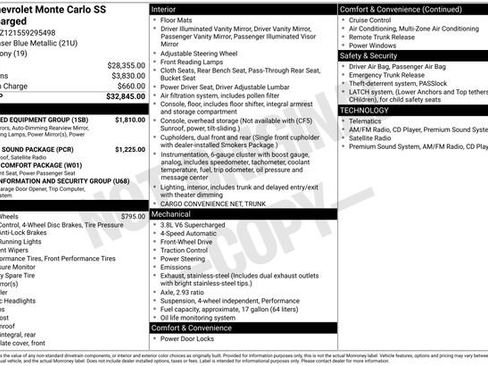 Used 2005 Chevrolet Monte Carlo SS w/ Preferred Equipment Group FWD image 1