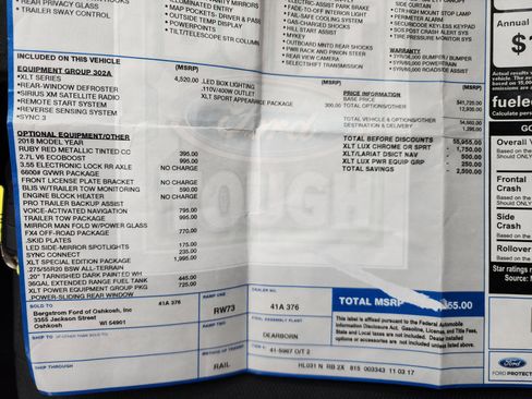 Used 2018 Ford F150 XLT w/ Equipment Group 302A Luxury image 49