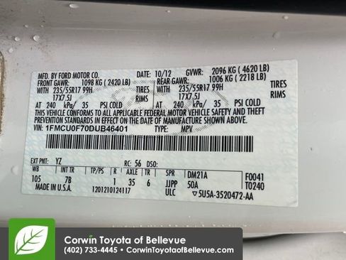 Used 2013 Ford Escape S FWD image 16