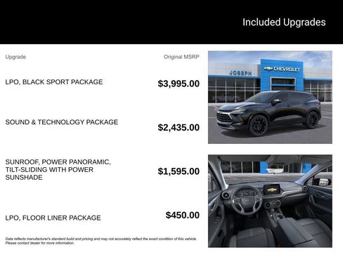 New 2026 Chevrolet Blazer LT w/ LPO, Black Sport Package AWD/4WD image 3