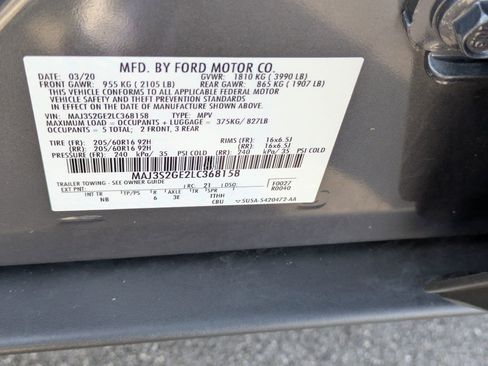 Certified 2020 Ford EcoSport SE w/ SE Convenience Package image 40