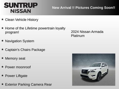 Used 2024 Nissan Armada Platinum w/ Captain's Chairs Package RWD image 6