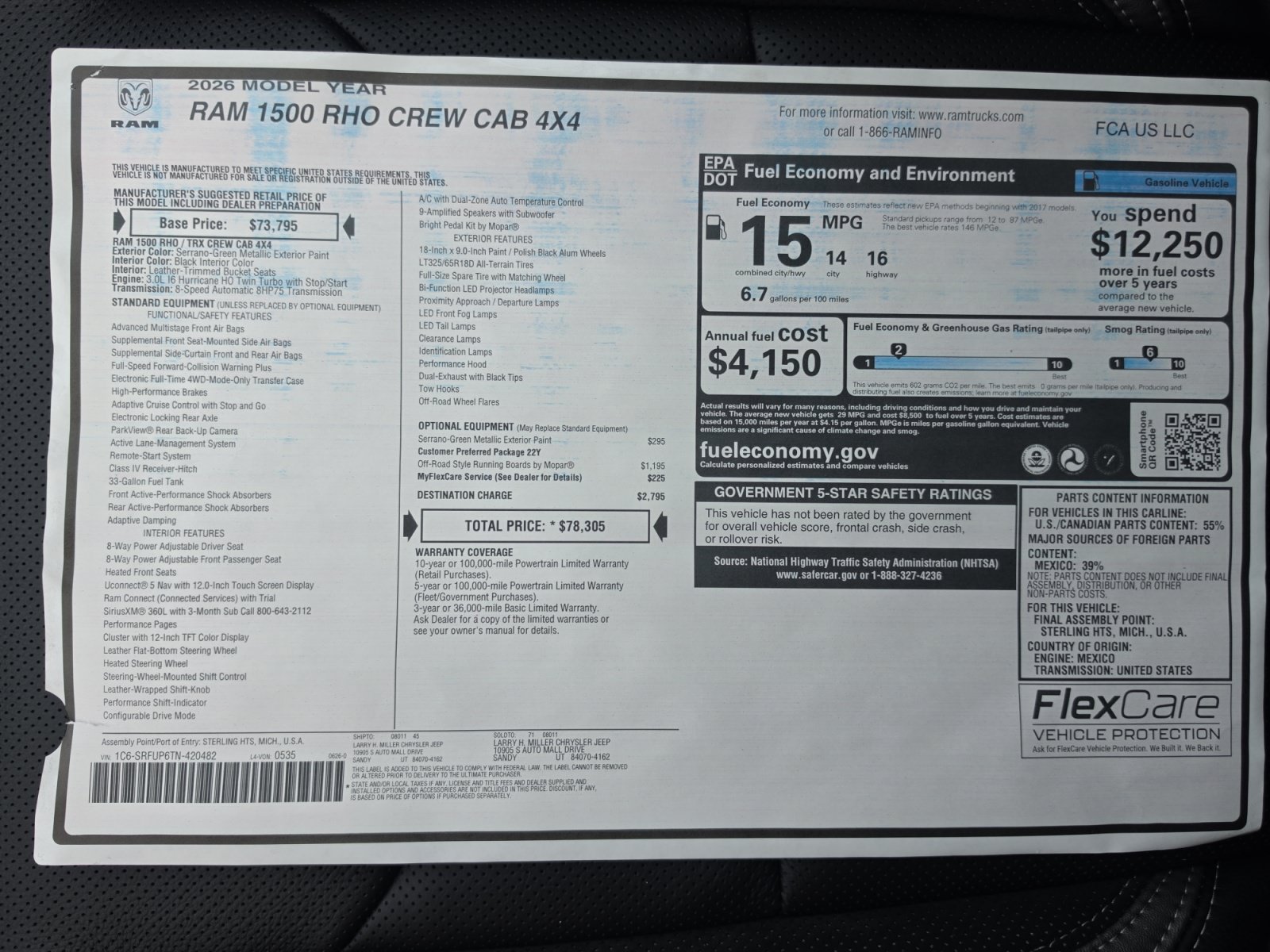 New 2026 RAM 1500 RHO AWD/4WD image 34