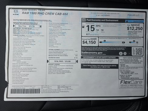 New 2026 RAM 1500 RHO AWD/4WD image 34