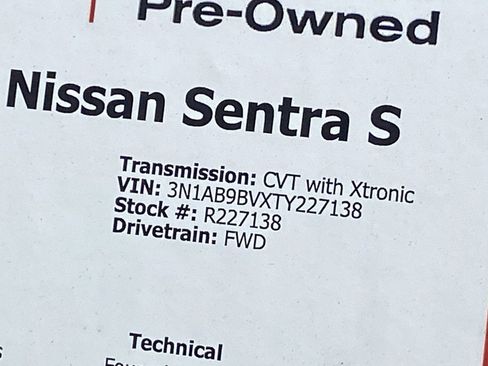 Certified 2026 Nissan Sentra S w/ Floor Mat Package FWD image 35