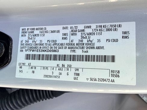 Used 2022 Ford F150 XLT w/ Equipment Group 302A High AWD/4WD image 43