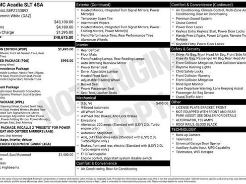 Used 2023 GMC Acadia SLT w/ Elevation Edition AWD/4WD image 12
