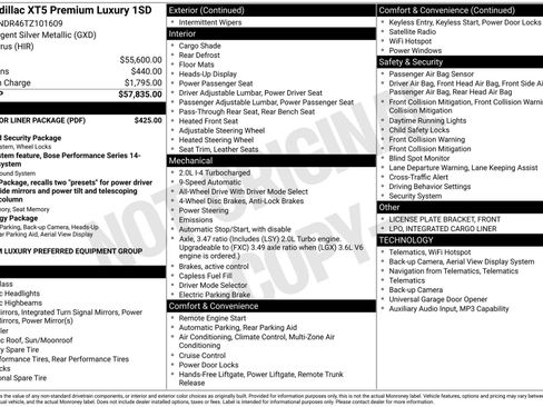 New 2026 Cadillac XT5 Premium Luxury w/ LPO, Floor Liner Package AWD/4WD image 42