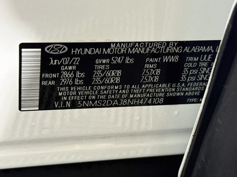Certified 2022 Hyundai Santa Fe SEL AWD/4WD image 35