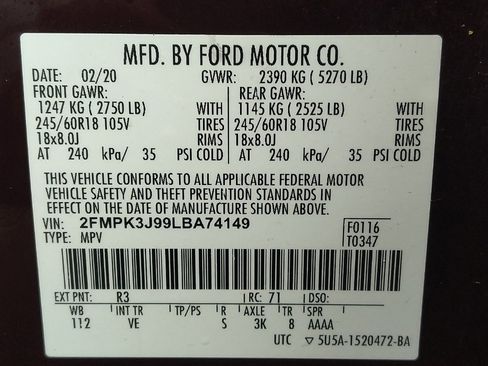 Used 2020 Ford Edge SEL FWD image 33