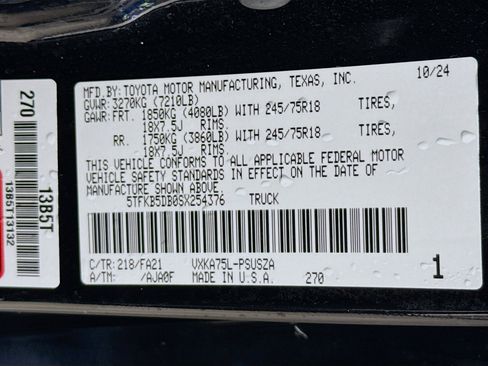 Used 2025 Toyota Tundra SR w/ SR Tow Package AWD/4WD image 36