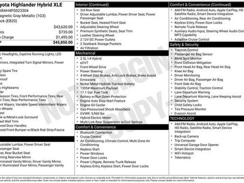 Used 2023 Toyota Highlander XLE FWD image 15