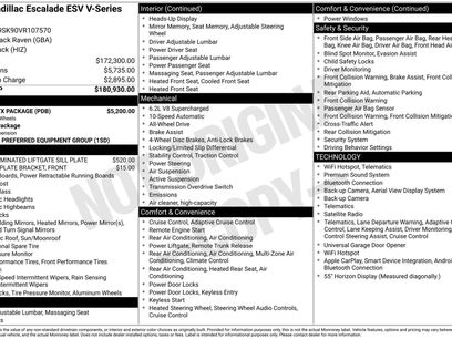 New 2027 Cadillac Escalade ESV V w/ LPO, ONYX Package