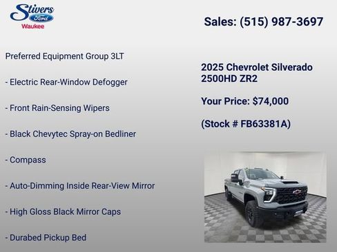 Used 2025 Chevrolet Silverado 2500 ZR2 w/ ZR2 Bison Edition AWD/4WD image 22
