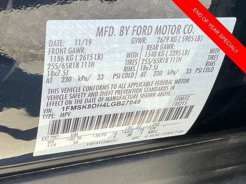 Used 2020 Ford Explorer XLT w/ Equipment Group 202A image 19