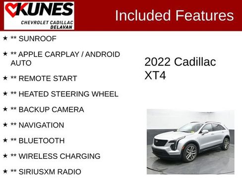 Used 2022 Cadillac XT4 Sport w/ Driver Awareness Package AWD/4WD image 3