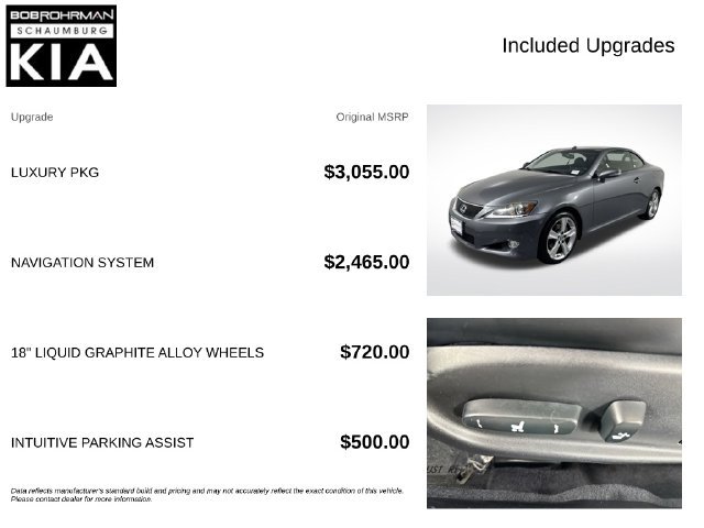 Used 2012 Lexus IS 250C w/ Luxury Pkg RWD image 4