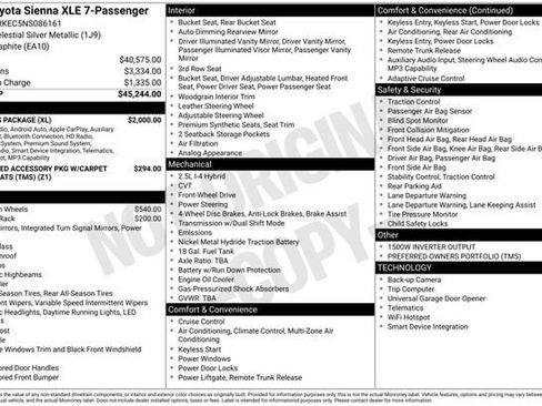 Certified 2022 Toyota Sienna XLE w/ XLE Plus Package FWD image 38